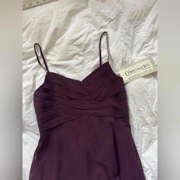 Christina Wu Deep Purple Maxi Dress - Picture 2 of 8